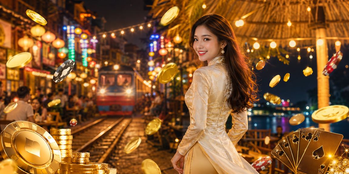 Không gian casino sang trọng tại Hà Nội với trang phục áo dài truyền thống