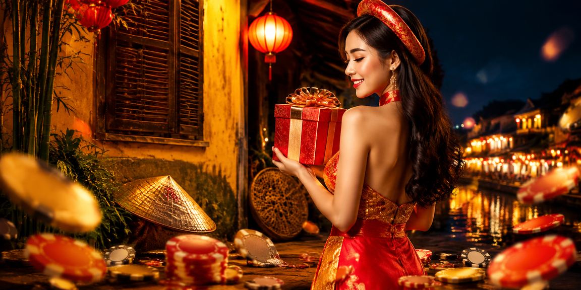 Phụ nữ đội nón lá tại Hội An sử dụng điện thoại xem kết quả xổ số và các trò chơi trực tuyến